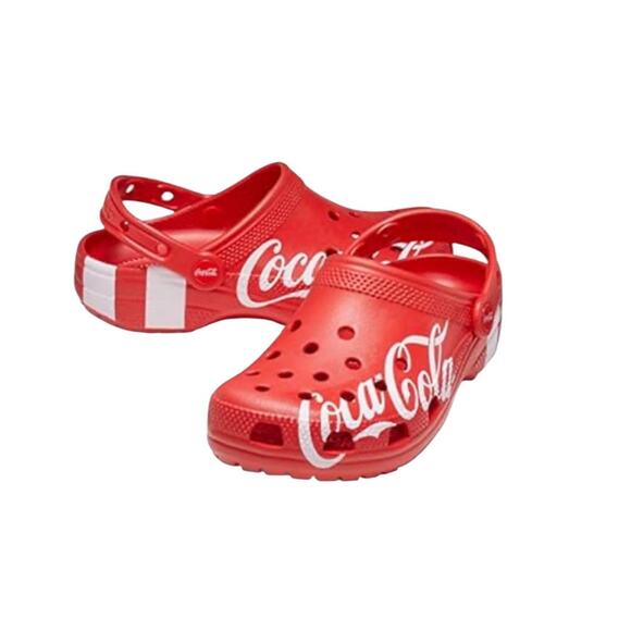 Crocs Women's 9 CocaColaxClassic Red White Comfort Limited Edition Clog - Picture 2 of 7